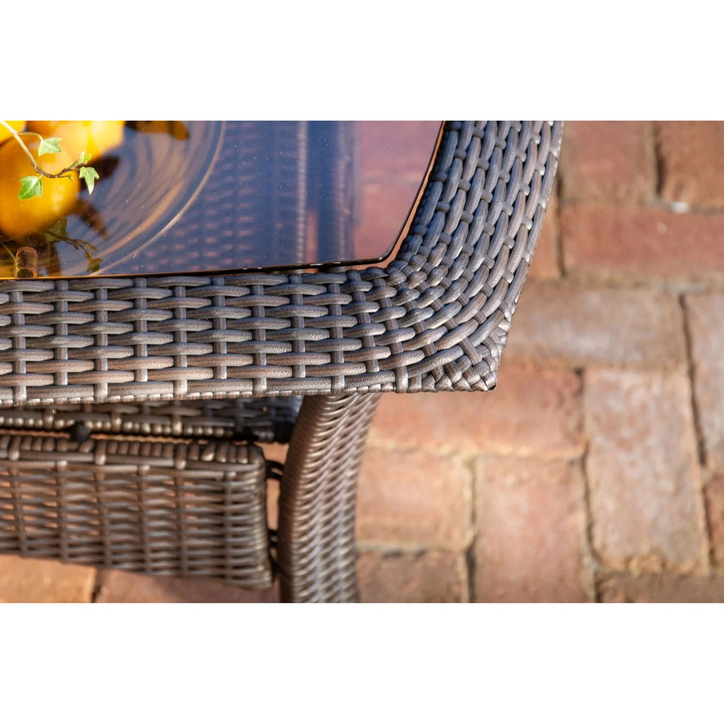 6-Piece Wicker Outdoor Conversation Set, Crimson Red P9795