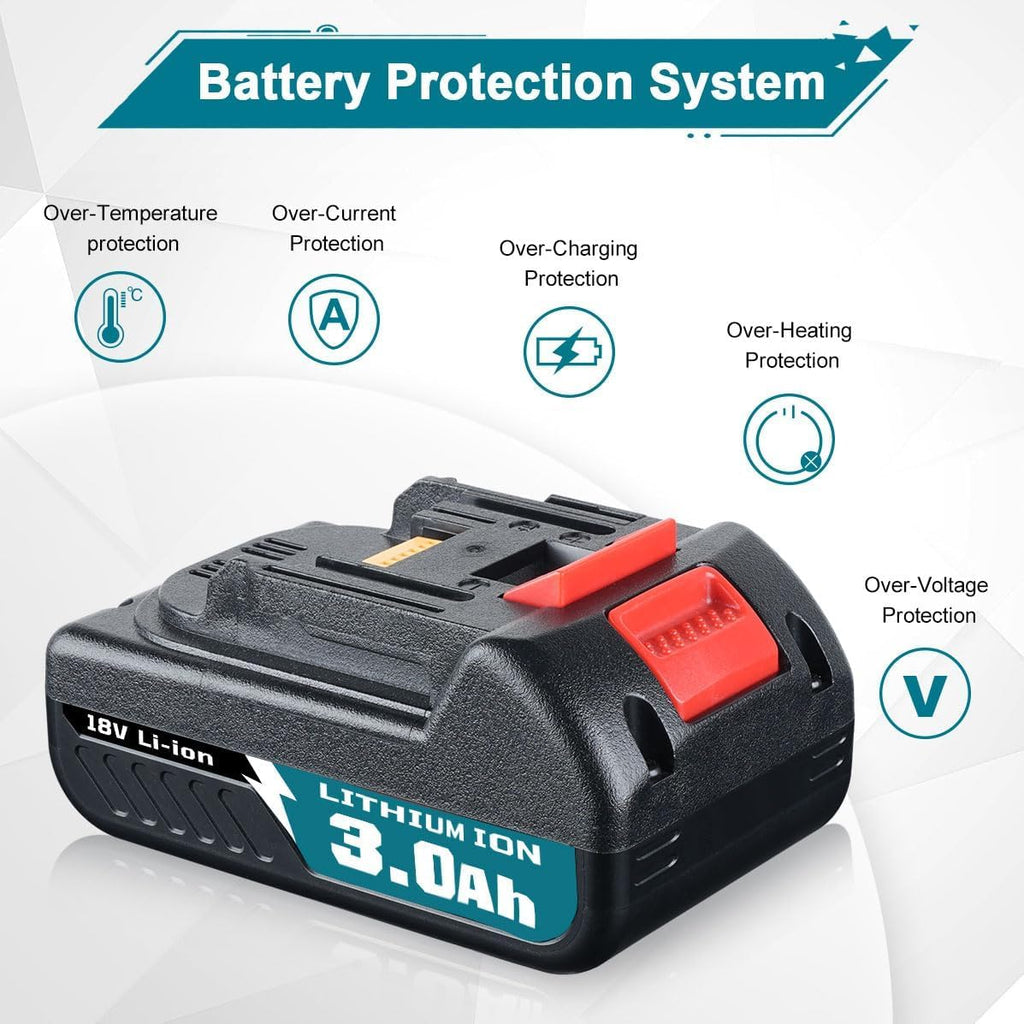 2Pack 3.0Ah 18V Lithium Ion Battery Replacement for Cordless Power Tools Y916731
