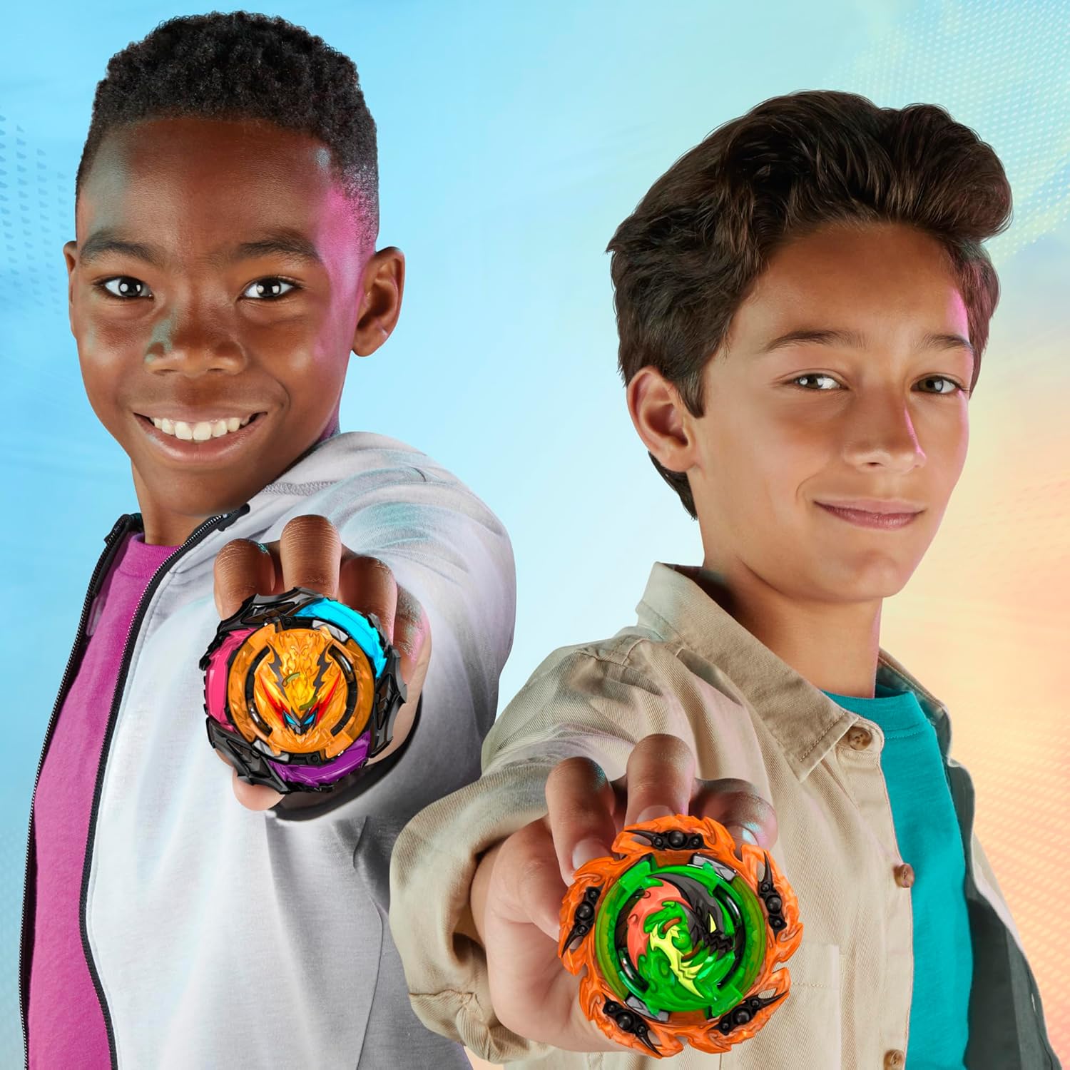 Spinning Tops Battle Set with Stadium and 2 Launchers, Toys for Ages 8 and Up E1571