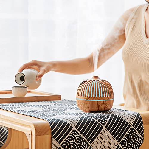 Wood Grain Ultrasonic Essential Oil Diffuser 30ml Portable Aromatherapy G821141