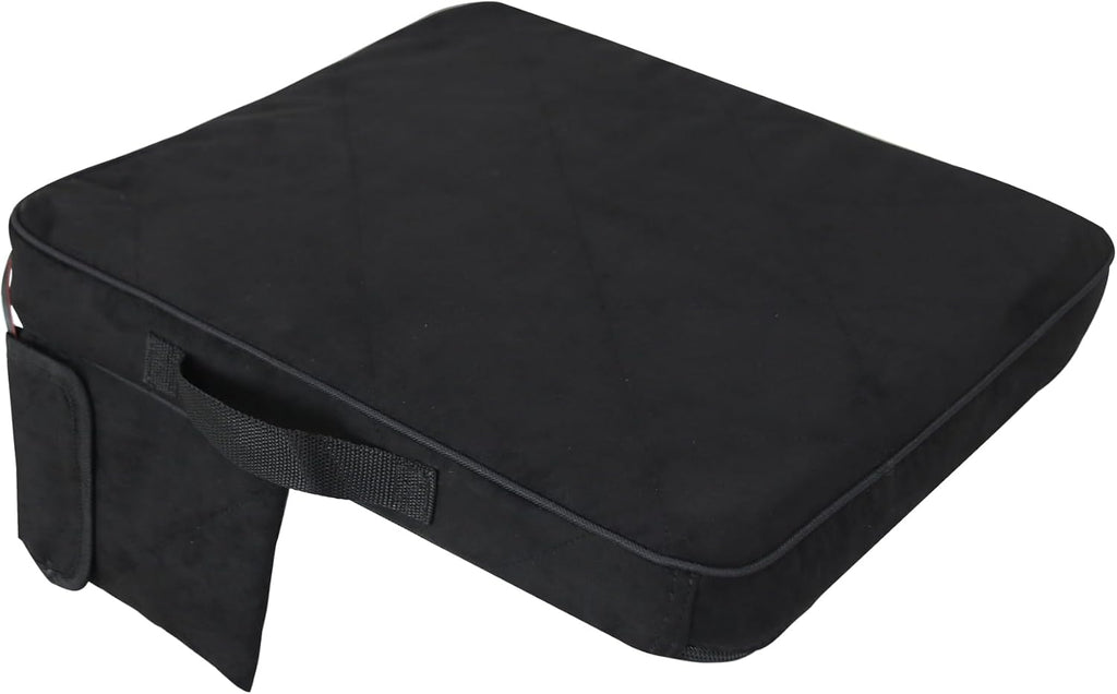 Heated Seat Cushion with 3 Settings, Memory Foam Pad for Camping, Office, Stadium E52152