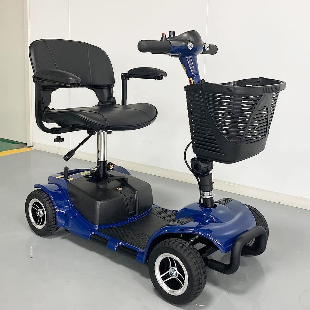 4 Wheel Mobility Scooter for Seniors, Collapsible Travel Scooter with Basket P96597