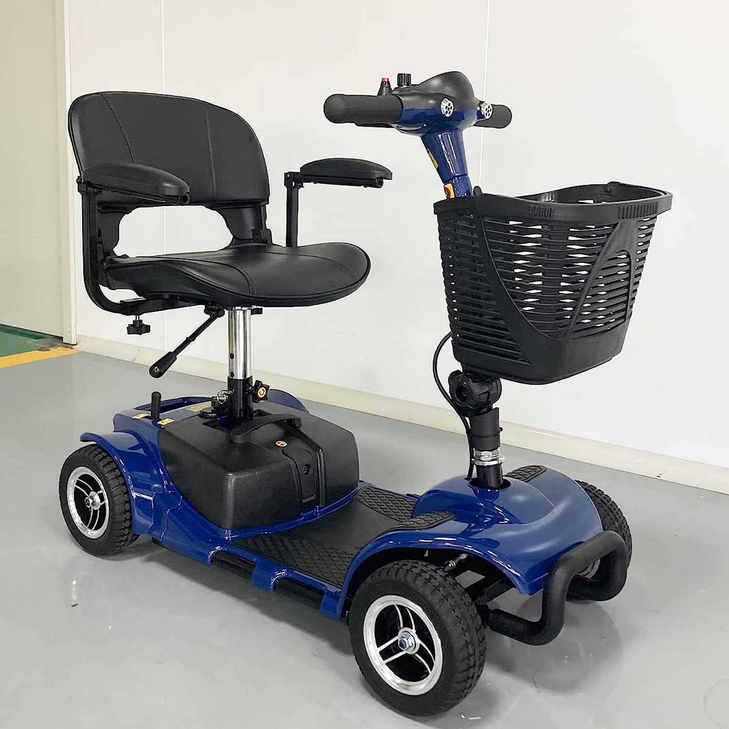 4 Wheel Mobility Scooter for Seniors, Collapsible Travel Scooter with Basket P96597