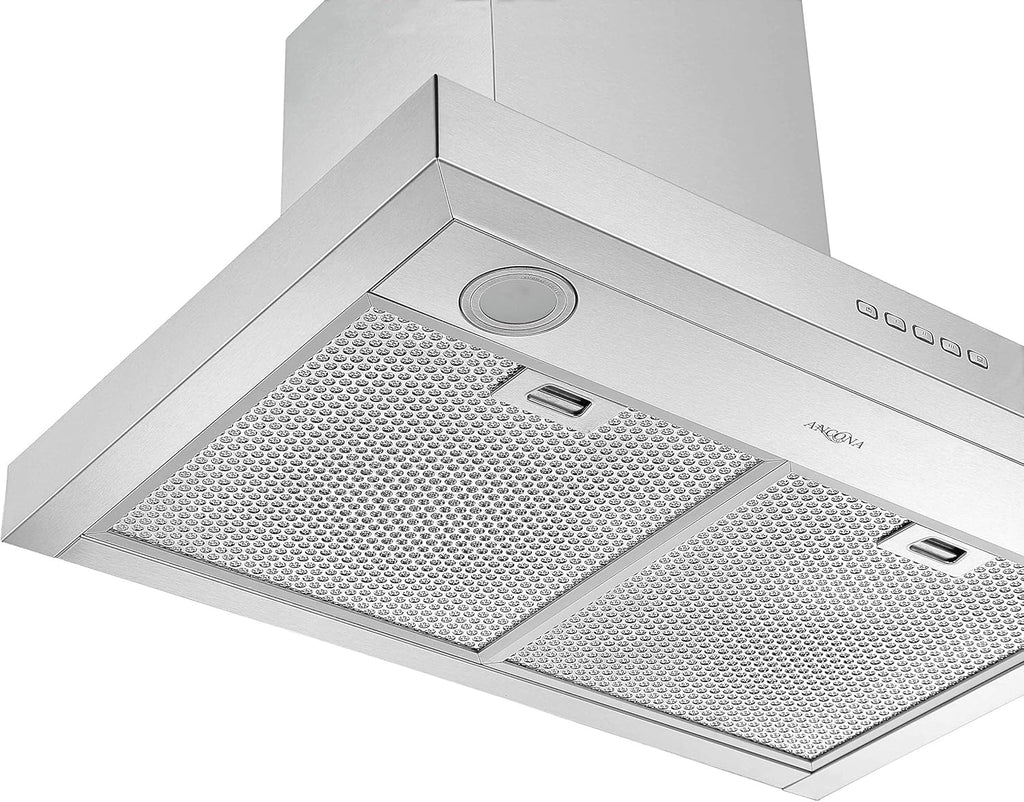 30" 600 CFM Wall-Mounted Convertible Range Hood with LED Lights, Stainless Steel L43773