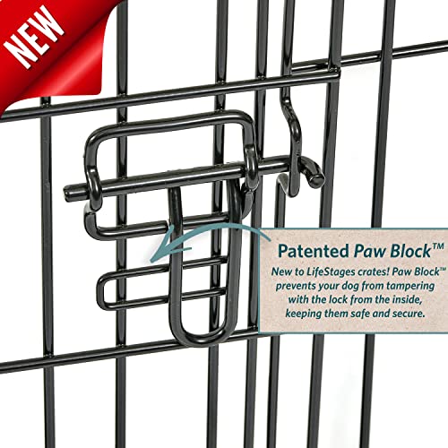 Folding Metal Dog Crate with Divider Panel and Leak-Proof Pan J64110
