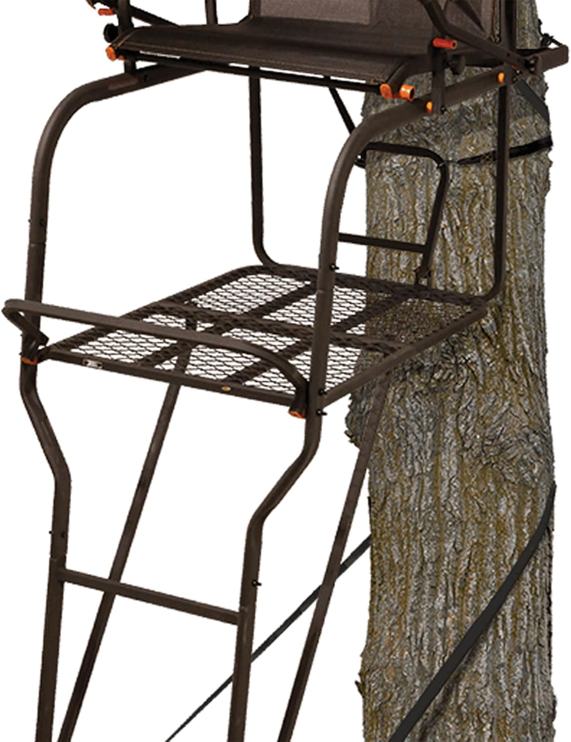 18.5 Foot 1 Person Deer Hunting Adjustable Ladder Tree Stand with Fall Arrest System, Camouflage (2 Pack) C191