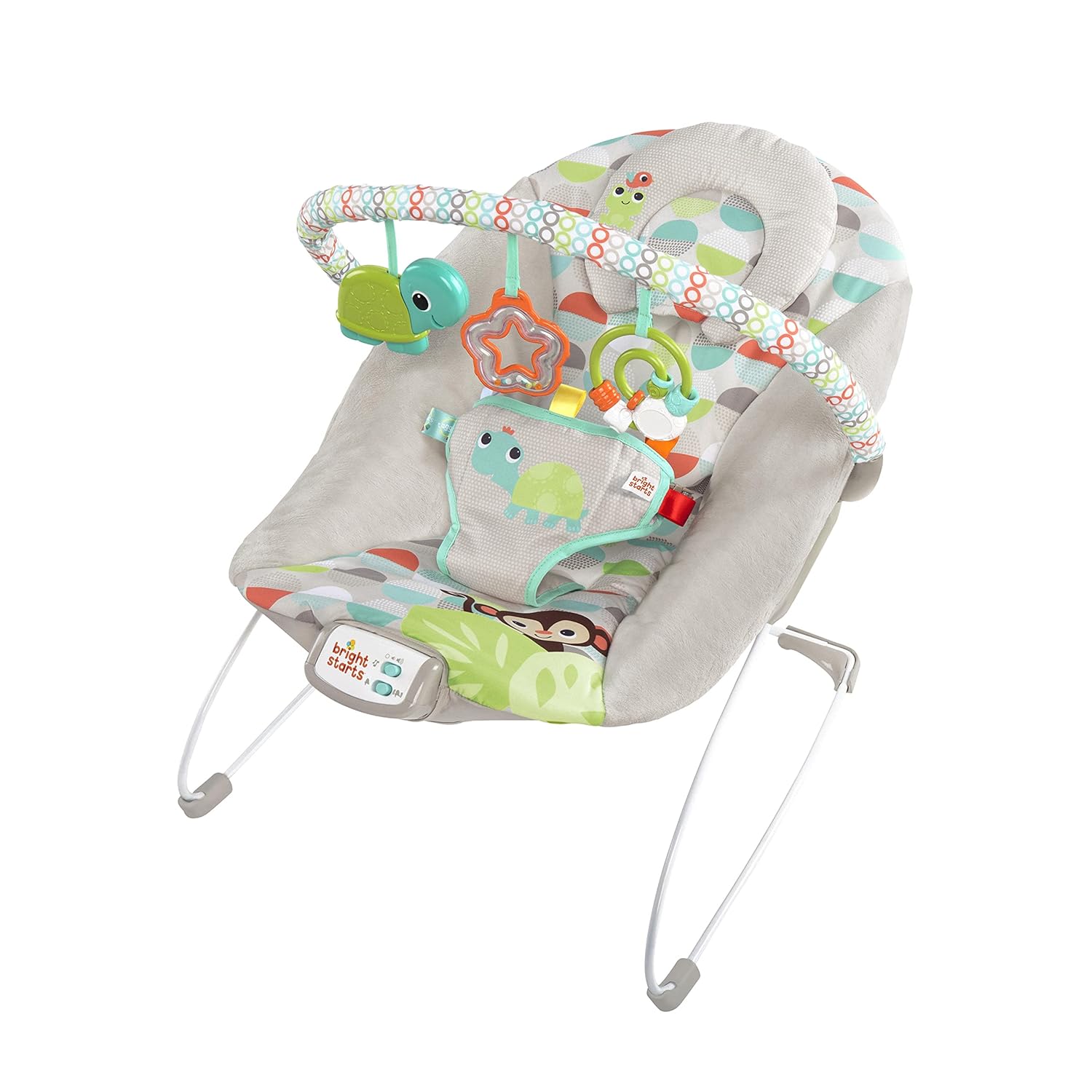 Baby Bouncer Soothing Vibrations Infant Seat with Toy Bar, 0-6 Months L689424