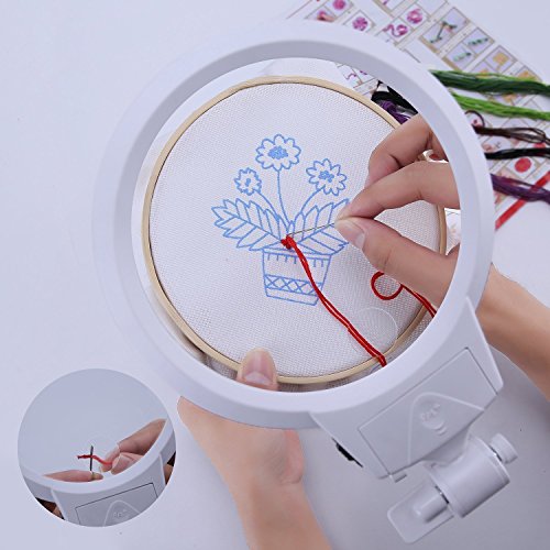 Floor Magnifying Lamp with Light and Stand, 36 LED Dimmable T325