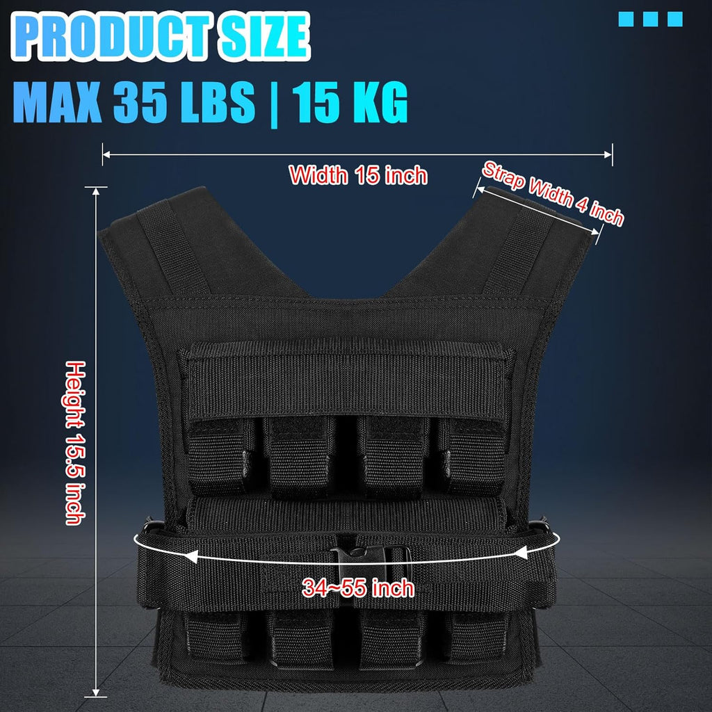 Adjustable Weighted Vest for Men with Iron Weights C9424