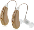 Digital Hearing Amplifier - Rechargeable Behind the Ear Personal Hearing Enhancement Sound Amplifier Pair, BTE Digital Hearing Amplifier with USB Charging Dock by MEDca