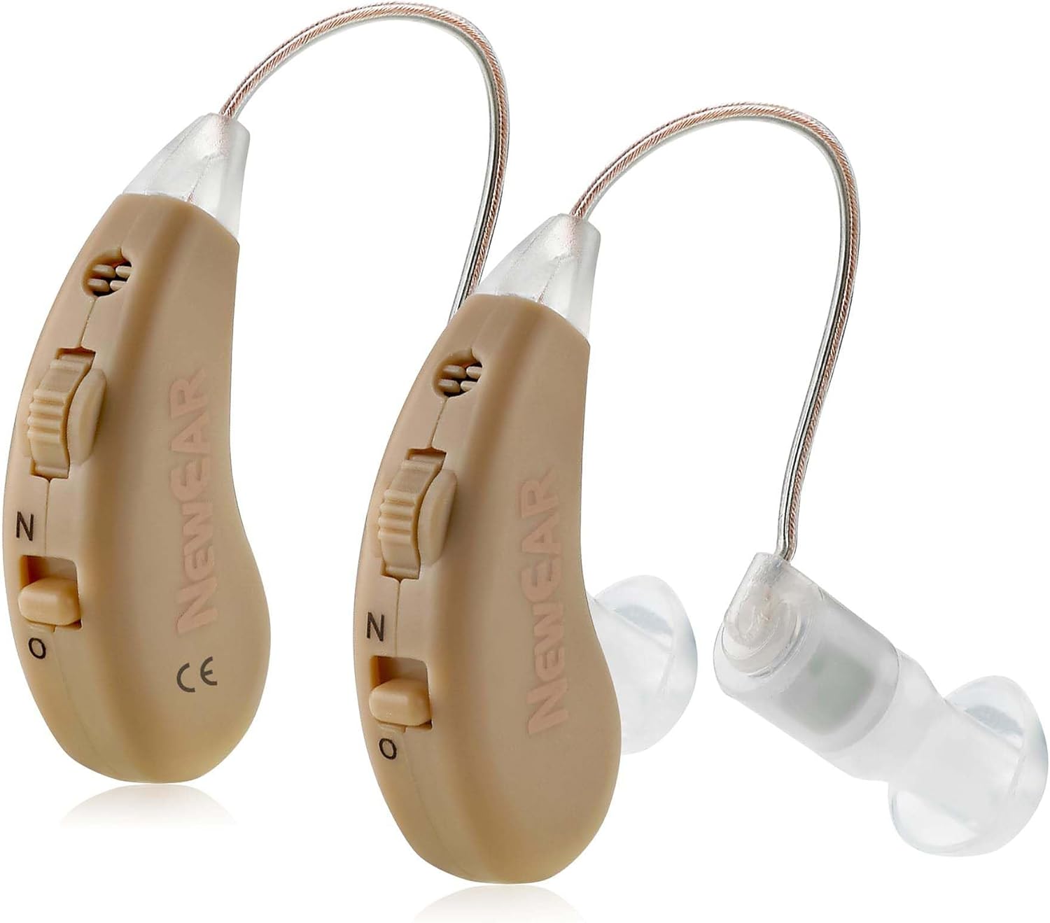 Digital Hearing Amplifier - Rechargeable Behind the Ear Personal Hearing Enhancement Sound Amplifier Pair, BTE Digital Hearing Amplifier with USB Charging Dock by MEDca