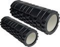 Foam Roller Set for Deep Tissue Muscle Massage, 2 High-Density Foam Roller (12" and 13"), Patented Trigger Point Exercise Muscle and Back Roller for Fitness and Yoga for Whole Body - Black