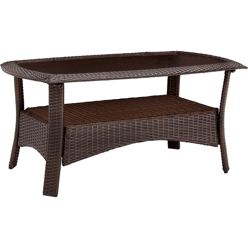 6-Piece Wicker Outdoor Conversation Set, Crimson Red P9795