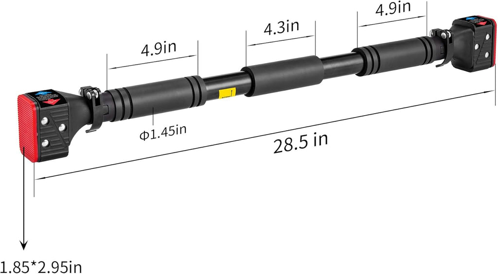 Pull-Up Bar for Door Frame, Adjustable Width, Portable Upper Body Training A300