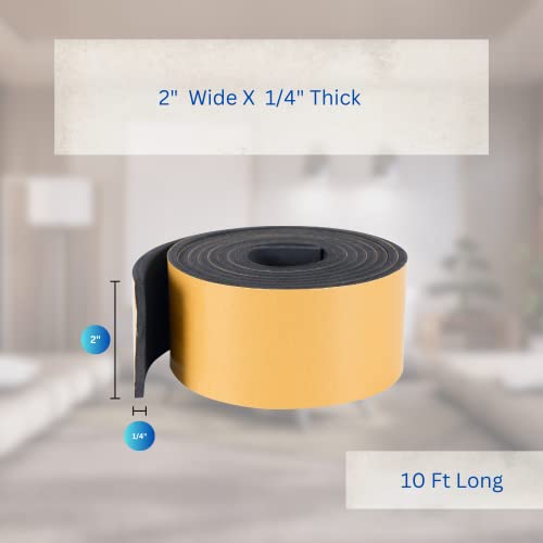 Foam Weather Stripping Door Seal Tape Roll for Door Frame, Window, Air Conditioner, Self Adhesive, 3 in x 1/16 in x 10 Ft, White N332543