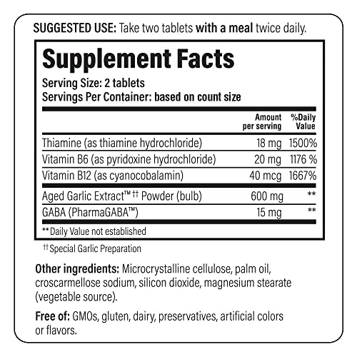 Aged Garlic Extract Supplement, 200 Capsules L8160