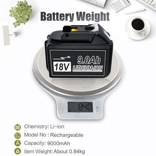 2 Pack 6000mAh 18V Battery with LED Indicator R64107