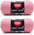 Bulk Buy: Red Heart Super Saver (2-Pack) (Perfect Pink, 7 oz Each Skein)