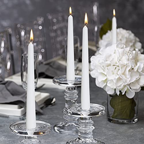 Long White Taper Candles - 30 Count - 10-inch Unscented Candlesticks U857