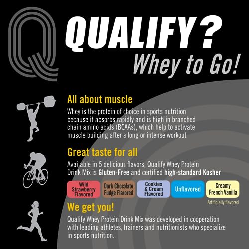 Whey Protein Powder Drink Mix, Wild Strawberry, Gluten Free, 25g Protein Z8348