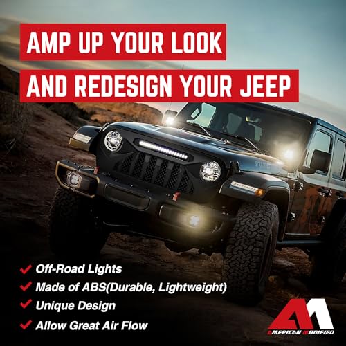 Front Grille with Mesh for Jeep Wrangler JL and Gladiator JT 2018-2023 Q896