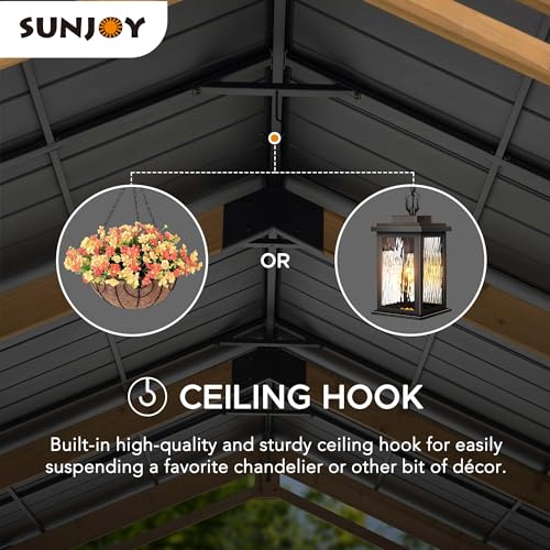 Wood Gazebo Carport 11 x 20 ft with Metal Roof F939
