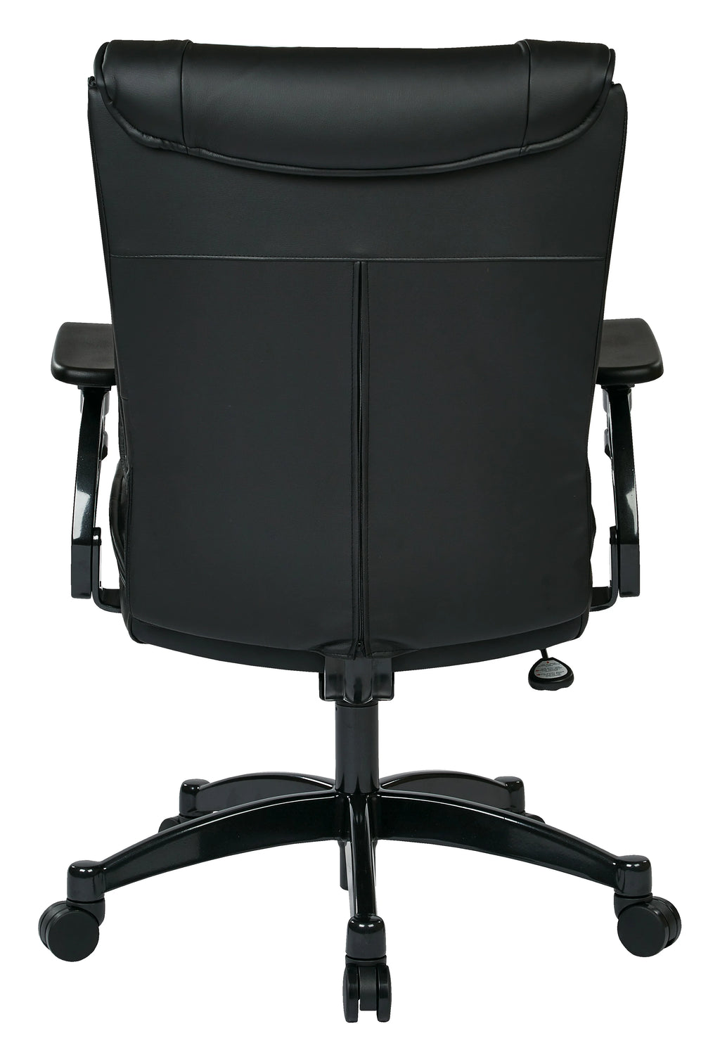 Black Bonded Leather Conference Chair with Cantilever Arms A14323