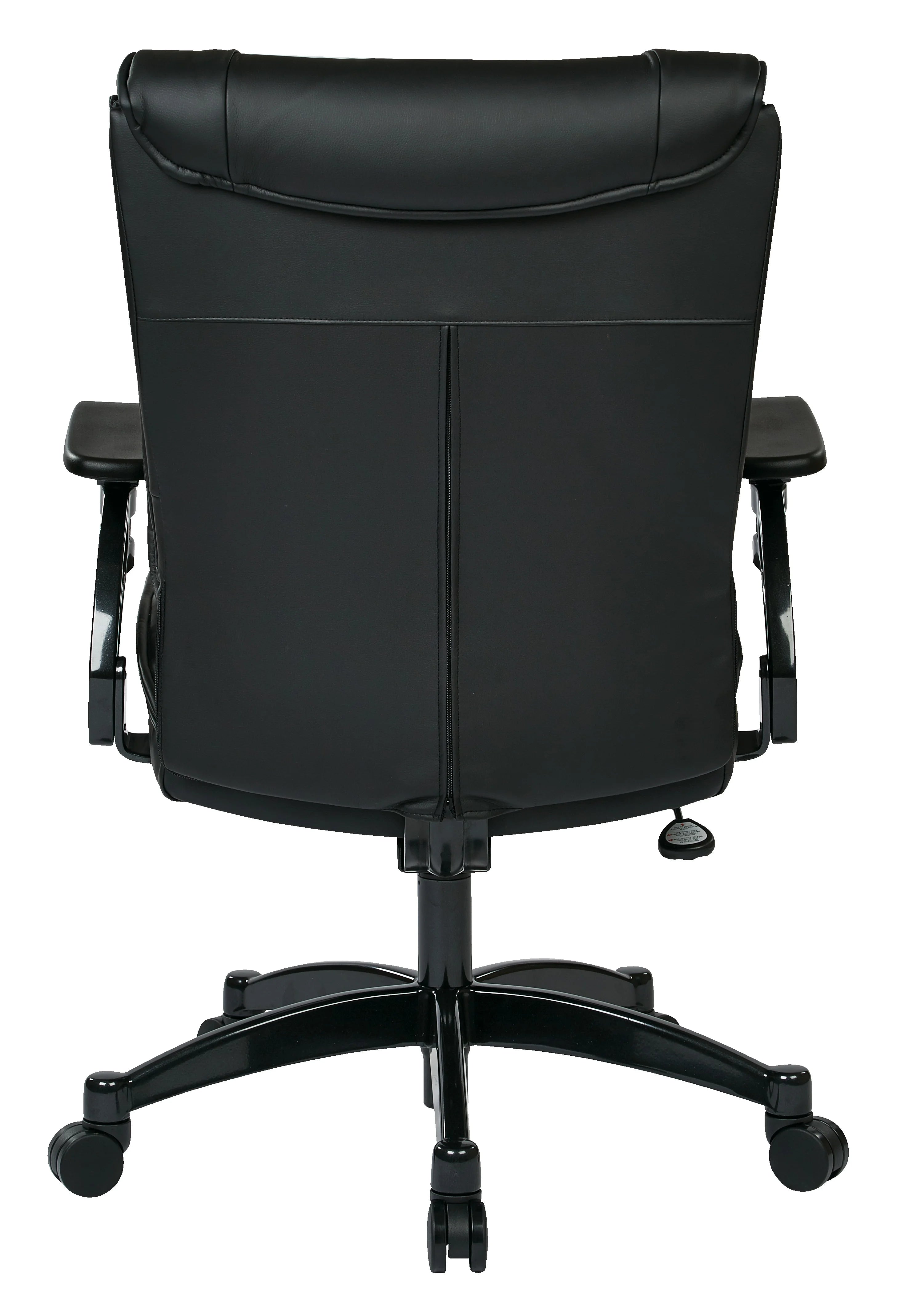 Black Bonded Leather Conference Chair with Cantilever Arms A14323