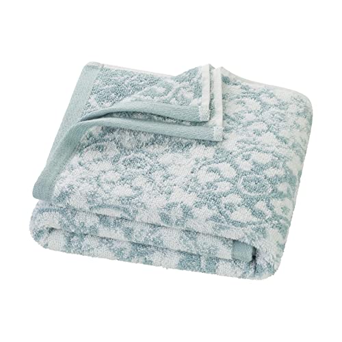 Bath Towel 4 Piece Set with 2 Hand Towels and 2 Shower Towels, 100% Cotton, Machine Washable, Frosty Green R1123