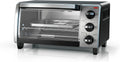 BLACK+DECKER TO1750SB 4-Slice Toaster Oven with Natural Convection, Stainless Steel