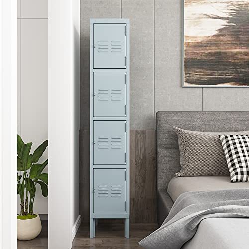Metal Locker with Lock for Employees, Tall Steel Storage Cabinet O524