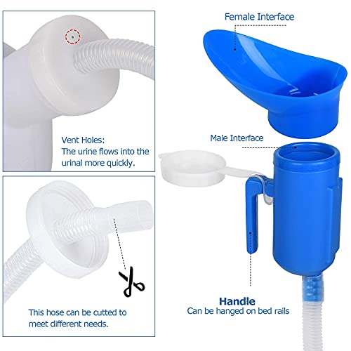 Female Urinal 2000ml Portable Spill Proof with Long Tube and Lid B500454