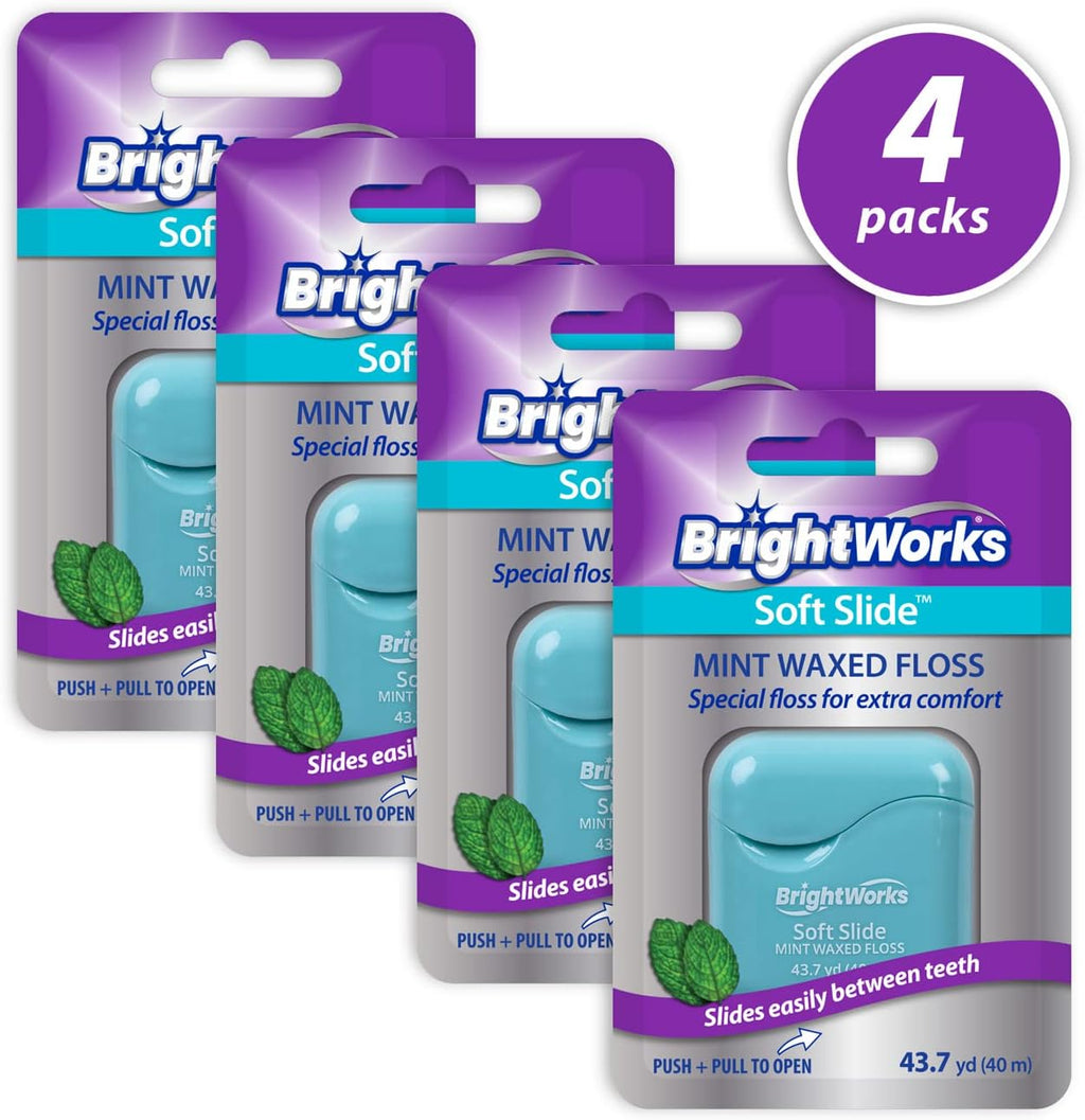 Soft Slide Dental Floss for Tight Spaces, 43.7 Yards (Pack of 4) M1314