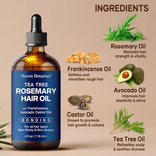 Tea Tree Rosemary Hair Oil for Dry Scalp & Hair Care D625