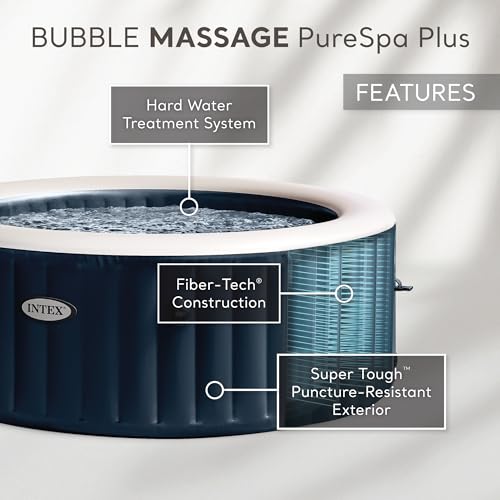 6-Person Bubble Massage Spa Set with Cover, Headrests, and LED Light U47792