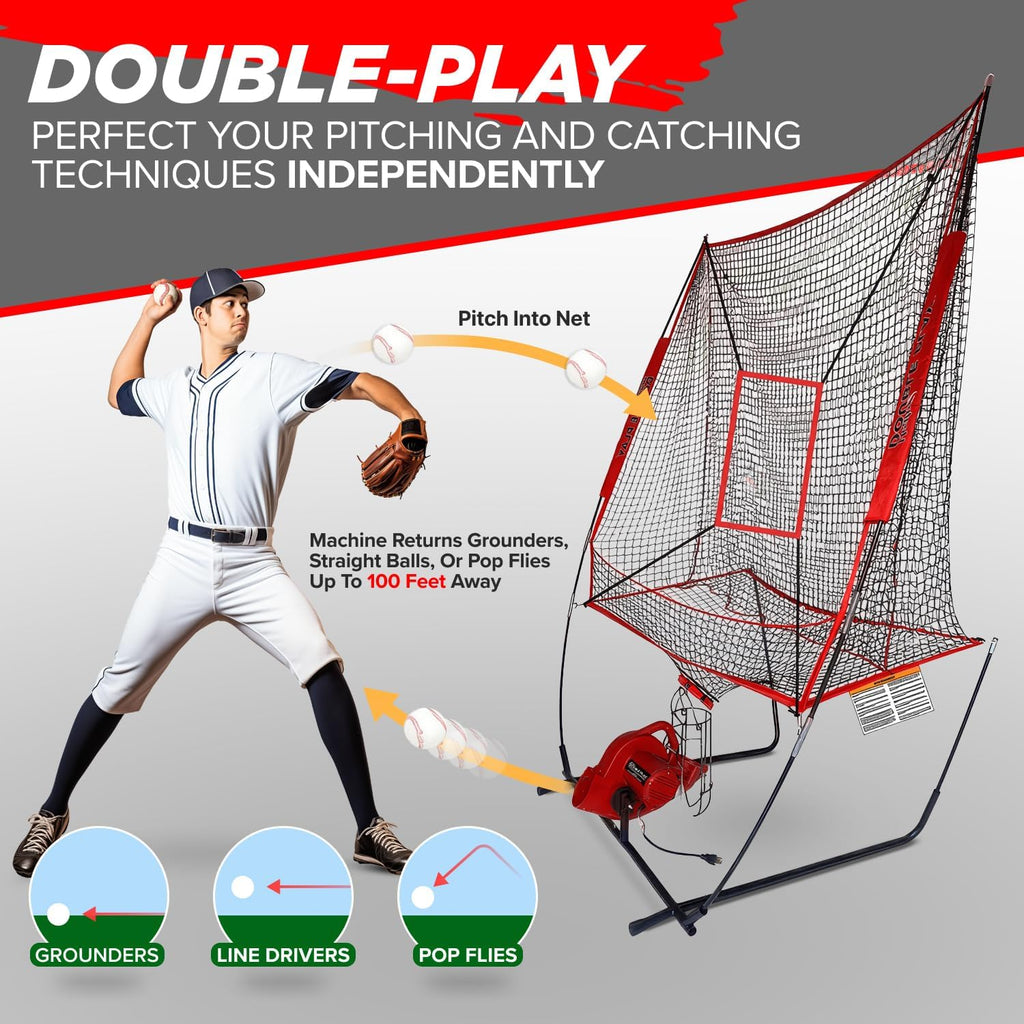 Double Play Pitch Back & Pitching Machine W640655