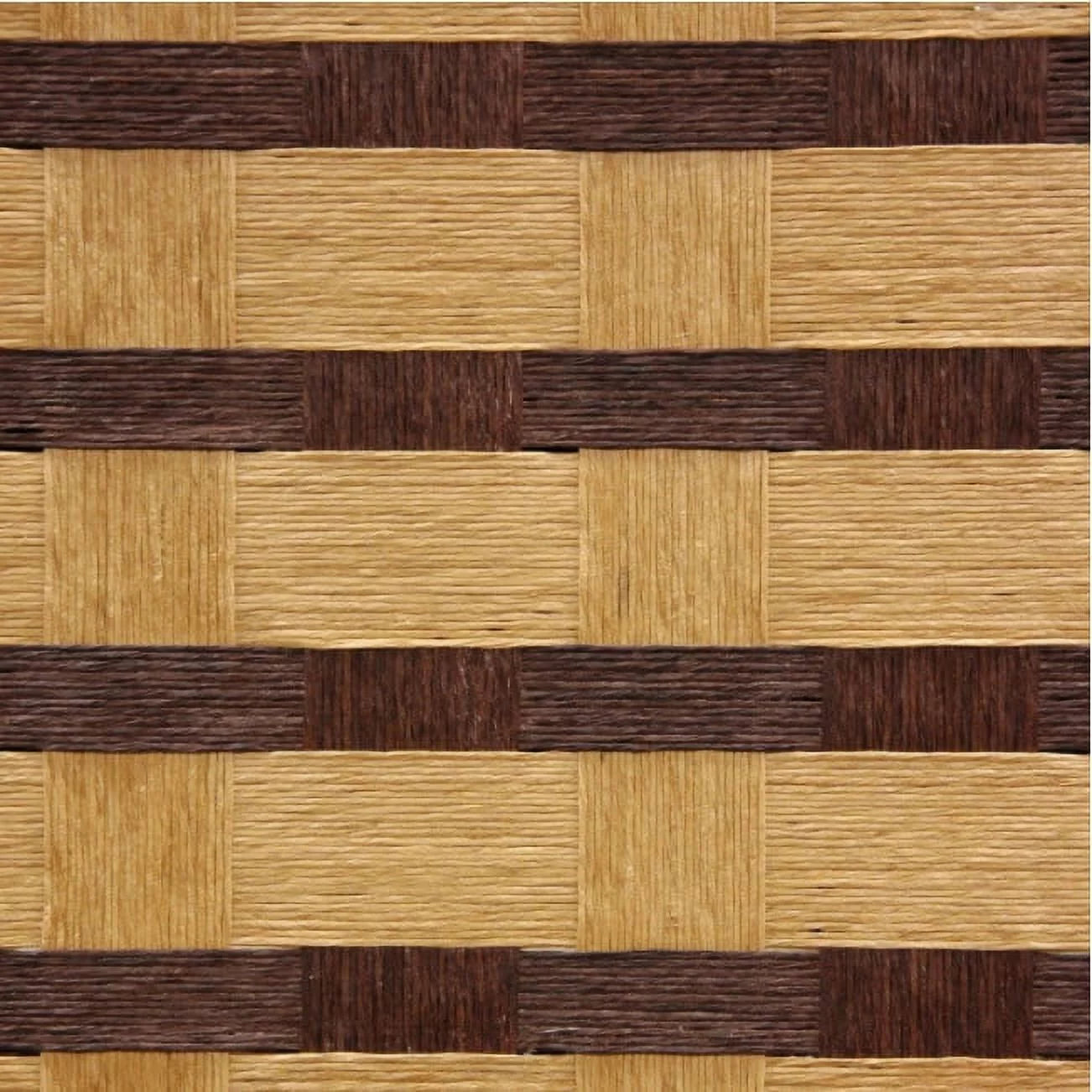 6 ft. Tall Two Tone Natural Fiber Room Divider - 4 Panel E426