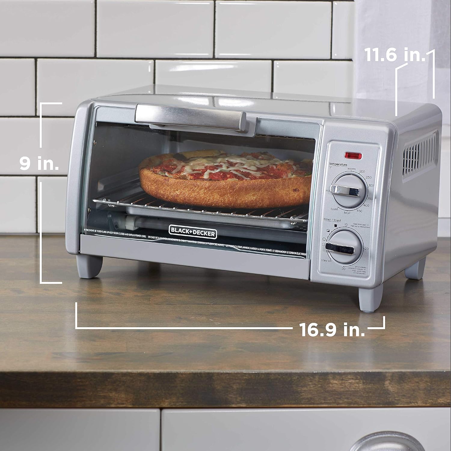 4-Slice Toaster Oven, Stainless Steel T95230