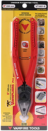 2-Piece Screw Extractor Pliers Set, 8" Heavy Duty Linemans Pliers + 6.25" Multipurpose Screw Removal Pliers, High Carbon Steel F82367