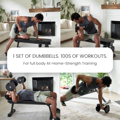 Adjustable Dumbbells Pair 5-80 lbs for Home Gym V723