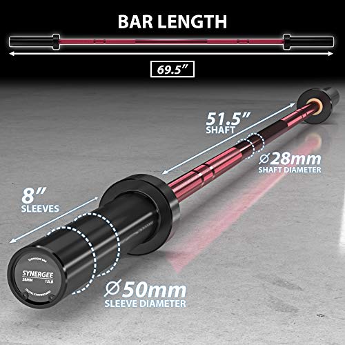 15 lb Technique Barbell for Form and Olympic Lifting Training U6240