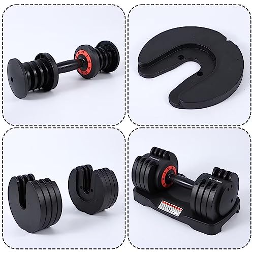 Adjustable Dumbbell Set 25/55LB with Anti-Slip Handle for Home Gym L104