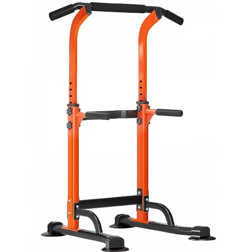 SogesPower Power Tower Dip Station Pull Up Bar for Home Gym Adjustable Height Strength Training Workout Equipment,Pull Up Bar Station