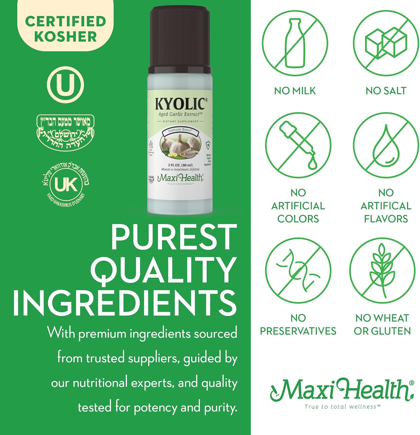 Aged Garlic Extract Liquid Odorless Organic Supplements Immune Health 2 Pack Z46594