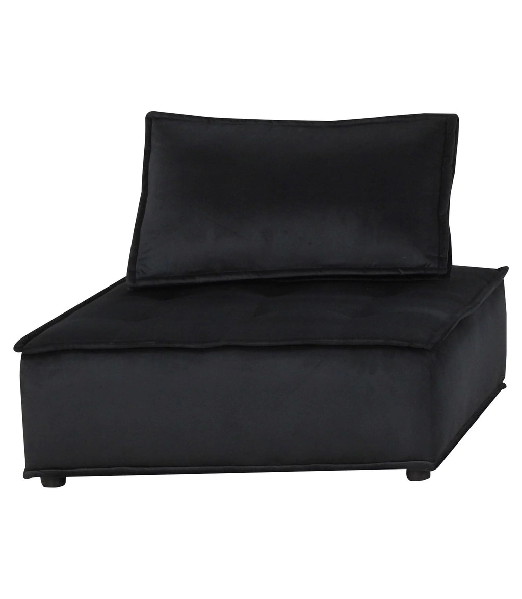 Armless Lounge Chair with Tufted Seat and Pocket Coil Springs U362