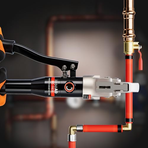 Copper Pipe Crimping Tool with 1/2", 3/4" and 1" Jaws, Pipe Cutter W833449