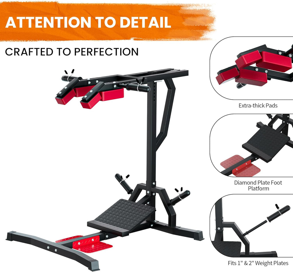 Leverage Squat Calf Raise Machine, Lower Body Training, Leg Press Equipment U241103