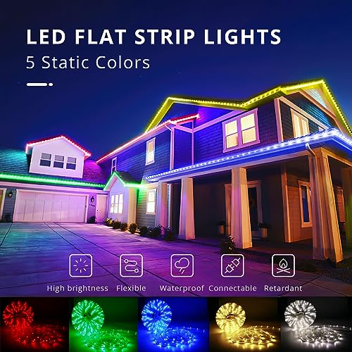 Flexible LED Rope Light 33ft, RGB Color Changing with Remote, Waterproof X462992