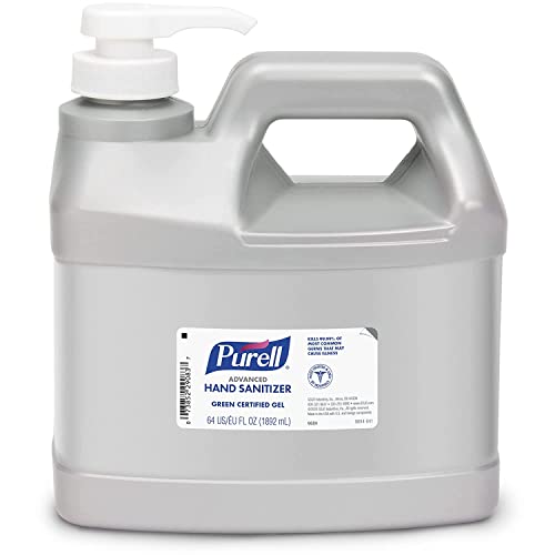 PURELL's Advanced Instant Hand Sanitizer Refreshing Gel - Combo Pack - 64oz Refill Bottle With Pump (Pack of 1 Bottle)