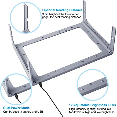 Magnifying Glass with Light and Stand, 36 LED Dimmable Floor Lamp Q897338